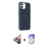 MARSİLYAN™- iPhone 11 Kılıf Çekirdek Modern Prime - Siyah Bilvis 5in1 3D Magic Cam Ekran Koruyucu + Siyah Raze Metal Kamera Lens