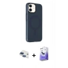 MARSİLYAN™- iPhone 11 Kılıf Çekirdek Modern Prime - Siyah Bilvis 5in1 5D Magic Hayalet Cam Ekran Koruyucu + Pers Alüminyum Kamera Lens - LT