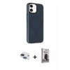 MARSİLYAN™- iPhone 11 Kılıf Çekirdek Modern Prime - Siyah Bilvis Hayalet Cam Ekran Koruyucu + Pers Alüminyum Kamera Lens - LT