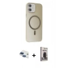 MARSİLYAN™- iPhone 11 Kılıf Çekirdek Modern Prime - Siyah Bilvis Hayalet Cam Ekran Koruyucu + Pers Alüminyum Kamera Lens - LT