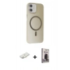 MARSİLYAN™- iPhone 11 Kılıf Çekirdek Modern Prime - Siyah Bilvis Hayalet Cam Ekran Koruyucu + Renkli Kamera Lens Koruma Cam - YL