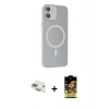 MARSİLYAN™- iPhone 11 Kılıf Çekirdek Modern Prime - Siyah Buffer Cam Ekran Koruyucu + Gold Pers Alüminyum Kamera Lens