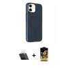 MARSİLYAN™- iPhone 11 Kılıf Çekirdek Modern Prime - Siyah Buffer Cam Ekran Koruyucu + Kamera Lens Koruma Cam - SF