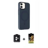 MARSİLYAN™- iPhone 11 Kılıf Çekirdek Modern Prime - Siyah Buffer Cam Ekran Koruyucu + PVD Metal Kamera Lens - YL