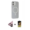 MARSİLYAN™- iPhone 11 Kılıf Çekirdek Modern Prime - Siyah Buffer Cam Ekran Koruyucu + Raze Metal Kamera Lens - SH