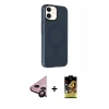 MARSİLYAN™- iPhone 11 Kılıf Çekirdek Modern Prime - Siyah Buffer Cam Ekran Koruyucu + Raze Metal Kamera Lens - SH