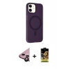 MARSİLYAN™- iPhone 11 Kılıf Çekirdek Modern Prime - Siyah Buffer Cam Ekran Koruyucu + Siyah Raze Metal Kamera Lens