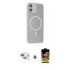 MARSİLYAN™- iPhone 11 Kılıf Çekirdek Modern Prime - Siyah Buffer Cam Ekran Koruyucu + Pers Alüminyum Kamera Lens - YL
