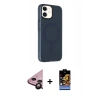 MARSİLYAN™- iPhone 11 Kılıf Çekirdek Modern Prime - Siyah Buffer Hayalet Cam Ekran Koruyucu + Raze Metal Kamera Lens - SH
