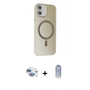MARSİLYAN™- iPhone 11 Kılıf Çekirdek Modern Prime - Siyah Joko Magic 5D Cam + Pers Alüminyum Kamera Lens - GI