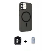 MARSİLYAN™- iPhone 11 Kılıf Çekirdek Modern Prime - Siyah Joko Magic 5D Cam + PVD Metal Kamera Lens - YL