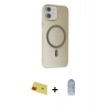 MARSİLYAN™- iPhone 11 Kılıf Çekirdek Modern Prime - Siyah Joko Magic 5D Cam + Rainbow Kamera Lens Koruma Cam - KI