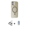 MARSİLYAN™- iPhone 11 Kılıf Çekirdek Modern Prime - Siyah Joko Magic 5D Cam + Raze Metal Kamera Lens - GS