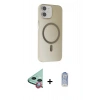 MARSİLYAN™- iPhone 11 Kılıf Çekirdek Modern Prime - Siyah Joko Magic 5D Cam + Raze Metal Kamera Lens - KI