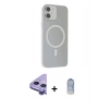 MARSİLYAN™- iPhone 11 Kılıf Çekirdek Modern Prime - Siyah Joko Magic 5D Cam + Raze Metal Kamera Lens - MR