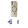 MARSİLYAN™- iPhone 11 Kılıf Çekirdek Modern Prime - Siyah Joko Magic 5D Cam + Raze Metal Kamera Lens - MR