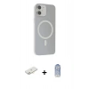 MARSİLYAN™- iPhone 11 Kılıf Çekirdek Modern Prime - Siyah Joko Magic 5D Cam + Renkli Kamera Lens Koruma Cam - YL