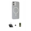 MARSİLYAN™- iPhone 11 Kılıf Çekirdek Modern Prime - Siyah Joko Magic 5D Hayalet Cam + Kamera Lens Koruma Cam - SF
