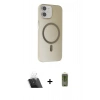 MARSİLYAN™- iPhone 11 Kılıf Çekirdek Modern Prime - Siyah Joko Magic 5D Hayalet Cam + Kamera Lens Koruma Cam - SF