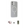 MARSİLYAN™- iPhone 11 Kılıf Çekirdek Modern Prime - Siyah Joko Magic 5D Hayalet Cam + Kırmızı Pers Alüminyum Kamera Lens