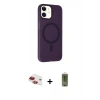 MARSİLYAN™- iPhone 11 Kılıf Çekirdek Modern Prime - Siyah Joko Magic 5D Hayalet Cam + Kırmızı Pers Alüminyum Kamera Lens