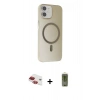 MARSİLYAN™- iPhone 11 Kılıf Çekirdek Modern Prime - Siyah Joko Magic 5D Hayalet Cam + Kırmızı Pers Alüminyum Kamera Lens