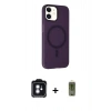 MARSİLYAN™- iPhone 11 Kılıf Çekirdek Modern Prime - Siyah Joko Magic 5D Hayalet Cam + PVD Metal Kamera Lens - MI
