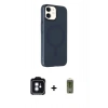 MARSİLYAN™- iPhone 11 Kılıf Çekirdek Modern Prime - Siyah Joko Magic 5D Hayalet Cam + PVD Metal Kamera Lens - MI
