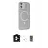 MARSİLYAN™- iPhone 11 Kılıf Çekirdek Modern Prime - Siyah Joko Magic 5D Hayalet Cam + PVD Metal Kamera Lens - MI