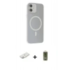 MARSİLYAN™- iPhone 11 Kılıf Çekirdek Modern Prime - Siyah Joko Magic 5D Hayalet Cam + Pembe Renkli Kamera Lens Koruma Cam