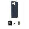 MARSİLYAN™- iPhone 11 Kılıf Çekirdek Modern Prime - Siyah Joko Magic 5D Hayalet Cam + PVD Metal Kamera Lens - TU