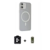 MARSİLYAN™- iPhone 11 Kılıf Çekirdek Modern Prime - Siyah Joko Magic 5D Hayalet Cam + PVD Metal Kamera Lens - YL