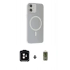 MARSİLYAN™- iPhone 11 Kılıf Çekirdek Modern Prime - Siyah Joko Magic 5D Hayalet Cam + PVD Metal Kamera Lens - TU