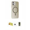 MARSİLYAN™- iPhone 11 Kılıf Çekirdek Modern Prime - Siyah Joko Magic 5D Hayalet Cam + Rainbow Kamera Lens Koruma Cam - KI