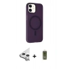 MARSİLYAN™- iPhone 11 Kılıf Çekirdek Modern Prime - Siyah Joko Magic 5D Hayalet Cam + Raze Metal Kamera Lens - GS