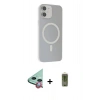 MARSİLYAN™- iPhone 11 Kılıf Çekirdek Modern Prime - Siyah Joko Magic 5D Hayalet Cam + Raze Metal Kamera Lens - KI