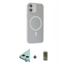 MARSİLYAN™- iPhone 11 Kılıf Çekirdek Modern Prime - Siyah Joko Magic 5D Hayalet Cam + Raze Metal Kamera Lens - MI