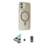 MARSİLYAN™- iPhone 11 Kılıf Çekirdek Modern Prime - Siyah Joko Magic 5D Hayalet Cam + Raze Metal Kamera Lens - KI