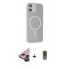 MARSİLYAN™- iPhone 11 Kılıf Çekirdek Modern Prime - Siyah Joko Magic 5D Hayalet Cam + Raze Metal Kamera Lens - SH