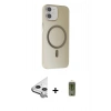 MARSİLYAN™- iPhone 11 Kılıf Çekirdek Modern Prime - Siyah Joko Magic 5D Hayalet Cam + Raze Metal Kamera Lens - GS