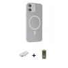 MARSİLYAN™- iPhone 11 Kılıf Çekirdek Modern Prime - Siyah Joko Magic 5D Hayalet Cam + Renkli Kamera Lens Koruma Cam - YL