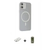 MARSİLYAN™- iPhone 11 Kılıf Çekirdek Modern Prime - Siyah Joko Magic 5D Hayalet Cam + Renkli Kamera Lens Koruma Cam - SI
