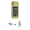 MARSİLYAN™- iPhone 11 Kılıf Doruk Klasik Koleksiyonu - Şeffaf Pasifik Cam Ekran Koruyucu + Pers Alüminyum Kamera Lens - LT
