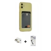 MARSİLYAN™- iPhone 11 Kılıf Doruk Klasik Koleksiyonu - Şeffaf Uv Polymer Nano Ekran Koruyucu + Pers Alüminyum Kamera Lens - GD