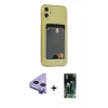 MARSİLYAN™- iPhone 11 Kılıf Doruk Klasik Koleksiyonu - Siyah 360 Mat Full Body Arka Koruyucu + Raze Metal Kamera Lens - MR