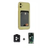 MARSİLYAN™- iPhone 11 Kılıf Doruk Klasik Koleksiyonu - Siyah 360 Mat Full Body Arka Koruyucu + PVD Metal Kamera Lens - YL