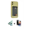 MARSİLYAN™- iPhone 11 Kılıf Doruk Klasik Koleksiyonu - Siyah 3D Antistatik Mat Seramik Nano Ekran Koruyucu + Raze Metal Kamera Lens - MI