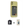 MARSİLYAN™- iPhone 11 Kılıf Doruk Klasik Koleksiyonu - Siyah 6D Mat Seramik Hayalet Nano Ekran Koruyucu + PVD Metal Kamera Lens - MI