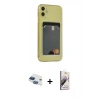 MARSİLYAN™- iPhone 11 Kılıf Doruk Klasik Koleksiyonu - Siyah Bilvis 3D Mat Cam Ekran Koruyucu + Pers Alüminyum Kamera Lens - LT