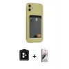 MARSİLYAN™- iPhone 11 Kılıf Doruk Klasik Koleksiyonu - Siyah Bilvis 3D Mat Cam Ekran Koruyucu + PVD Metal Kamera Lens - TU